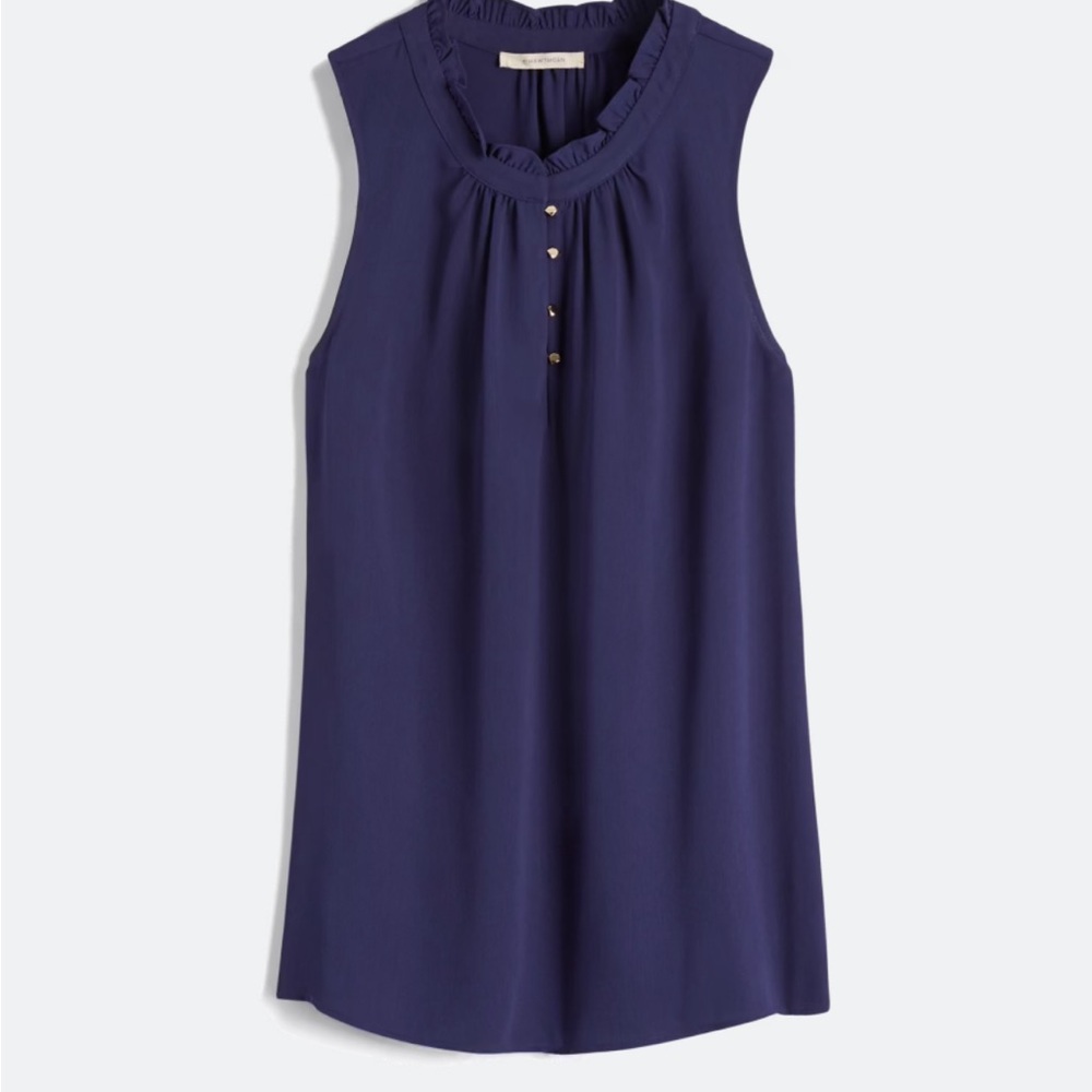 41 Hawthorn Ruffled Navy Blouse